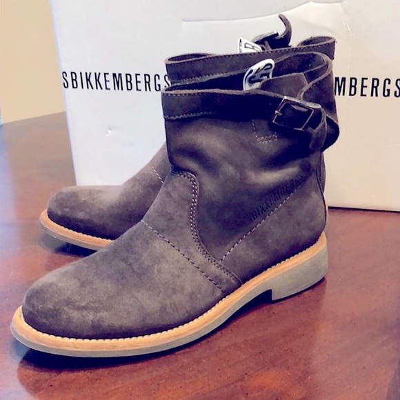 🥳HP:Dark Brown Leather Boho Bekkembergs Suede SlipOn Ankle Boots US7//37SoldOut - Picture 6 of 16